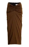 Lanvin Draped-waist Midi Skirt
