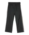 Lanvin Drawcord Elastic Waist Pants In Green