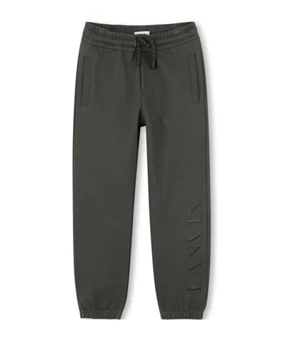 Lanvin Drawstring Casual Pants In Green
