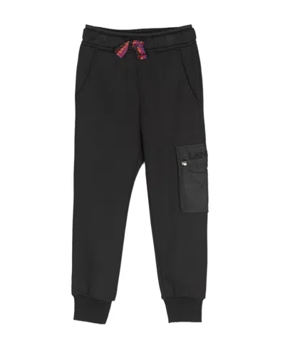 Lanvin Drawstring Casual Trousers In Black