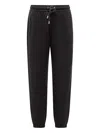 Lanvin Drawstring Cuffed Track Pants In Brown