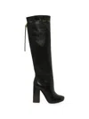 Lanvin Drawstring Knee-high Boots In Black