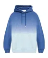 Lanvin Drawstring Long-sleeved Hoodie In Blue