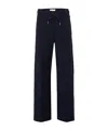 Lanvin Drawstring Pressed-crease Trousers In Blue