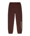 Lanvin Logo-embroidered Track Pants In Red