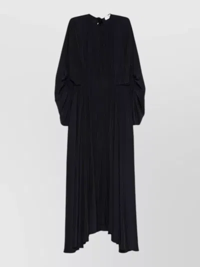 Lanvin Dress Knee Length Long Sleeves High Neckline In Black