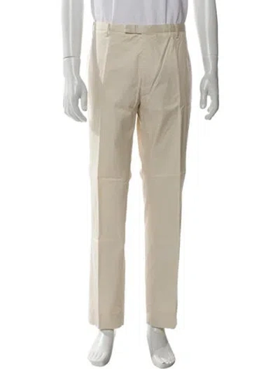 Pre-owned Lanvin Dress Pants In Neutral