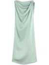 Lanvin Draped Mini Dress With Elegant Detailing