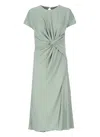 Lanvin Green Robe Viscose Midi Dress