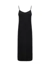 Lanvin Chain Embellished Strap Midi Dress In Black
