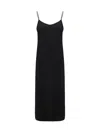 Lanvin Chain Embellished Strap Midi Dress In Black