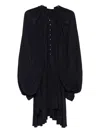 Lanvin Women Short Pleated Dress In Black