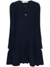 Lanvin Dress With Logo In Japanese Ink