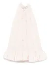 Lanvin Frill-neck Ruffled Mini Dress In Pink
