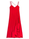 LANVIN LONG PLEATED STRAPPED DRESS