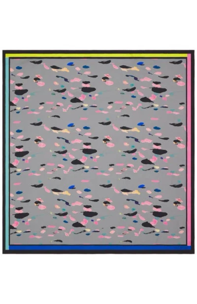 Lanvin Drop Color Silk Scarf In Gray