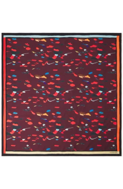 Lanvin Drop Color Silk Scarf In Red