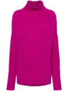 Lanvin Fuchsia Pink Virgin Wool Blend Sweater In Pink