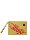 Lanvin Eagle Print Clutch Bag In Yellow