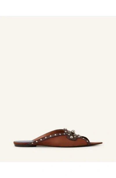 Lanvin Eclipse Arch Flat Mule In Brown