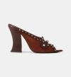 Lanvin Eclipse Arch Heeled Mule In Brown