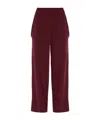 Lanvin Elasticated-waistband Wool-blend Trousers In Burgundy