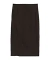 Lanvin Knee Length And Midi Skirt With Asymmetric Hem In Brown