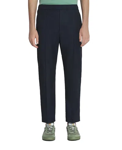 Lanvin Elastic Waistband Pants In Technical Cotton In Blue