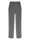 Lanvin Elastic-waistband Side-seam Trousers In Gray