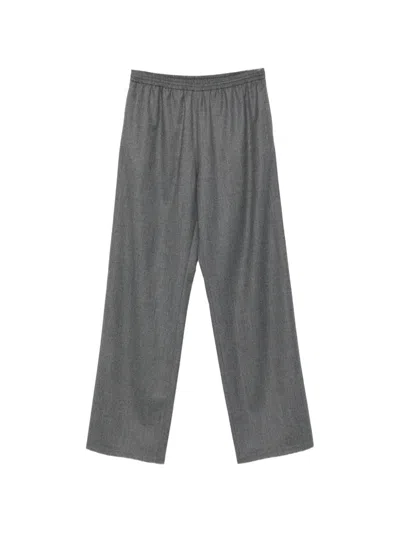 Lanvin Elasticated Drawstring Trousers In Gray