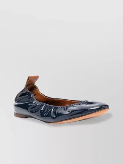 LANVIN ELASTICATED TRIM FLAT SOLE BALLERINA SHOES