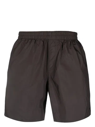 Lanvin Elasticated-waistband Swim Shorts In Brown