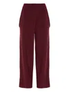 Lanvin Elasticated-waistband Wool-blend Trousers In Red