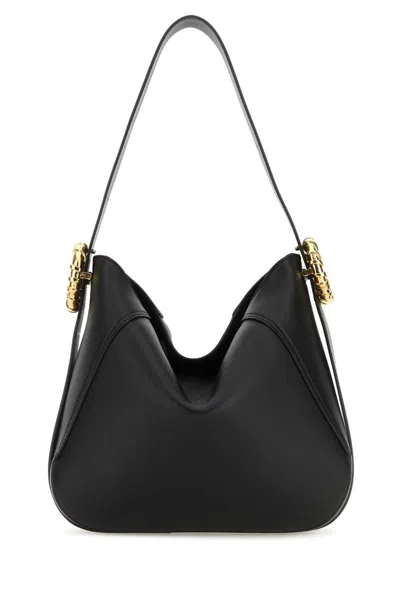 Lanvin Elegant Black Leather Mini Shoulder Handbag