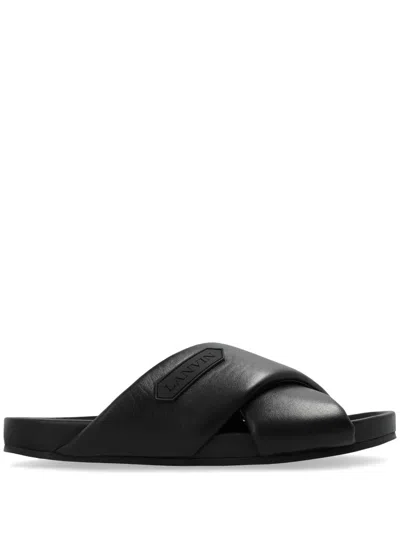 Lanvin Elegant Crisscross Sandals - Women's In Black