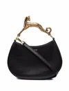 Lanvin 'cat Hobo' Bag In Calf Leather With Shoulder Strap In Black