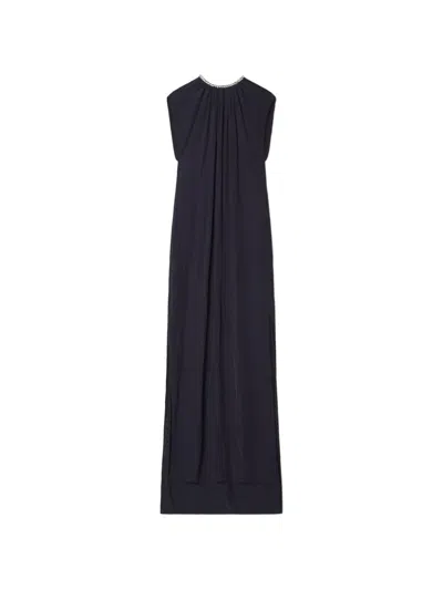 Lanvin Embellished Maxi Dress In Blue