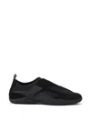 Lanvin Embossed Strap Sneakers In Black