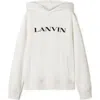 Lanvin Embroidered Cotton Hoodie In White