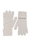 Lanvin Embroidered Gloves In Neutrals