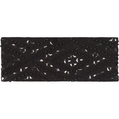 Lanvin Embroidered Headband In Black