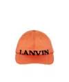 Lanvin Embroidered-logo Baseball Cap In Red
