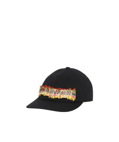 Lanvin Embroidered-logo Baseball Cap In Black