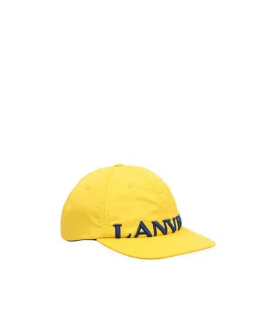 Lanvin Embroidered-logo Baseball Cap In Yellow