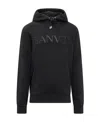 Lanvin Embroidered-logo Cotton Hoodie In Black
