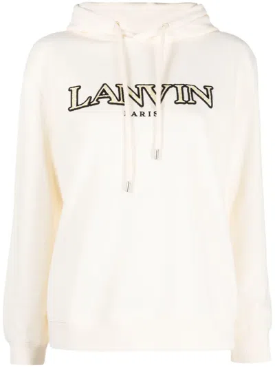 LANVIN LOGO刺绣棉连帽衫
