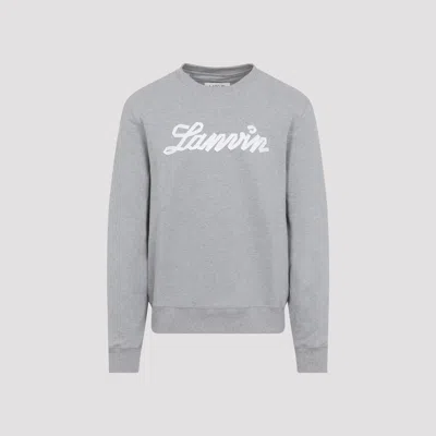 Lanvin Embroidered Logo Sweatshirt In Green