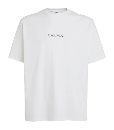 Lanvin Embroidered Logo T-shirt In White