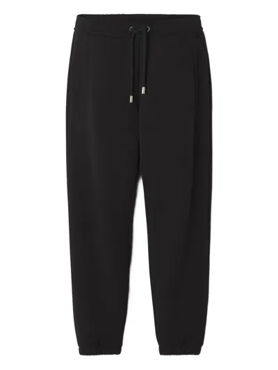 Lanvin Embroidered-logo Trousers In Black