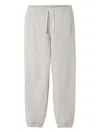 Lanvin Embroidered-logo Trousers In Gray